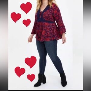 Torrid Boho style blouse SZ 0